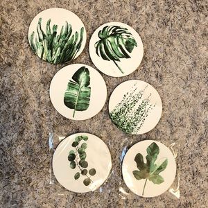 Tropical Plant Leaf Coasters for Drinks